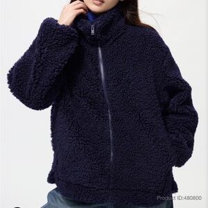 Uniqlo Fleece Navy zip-up Jacket